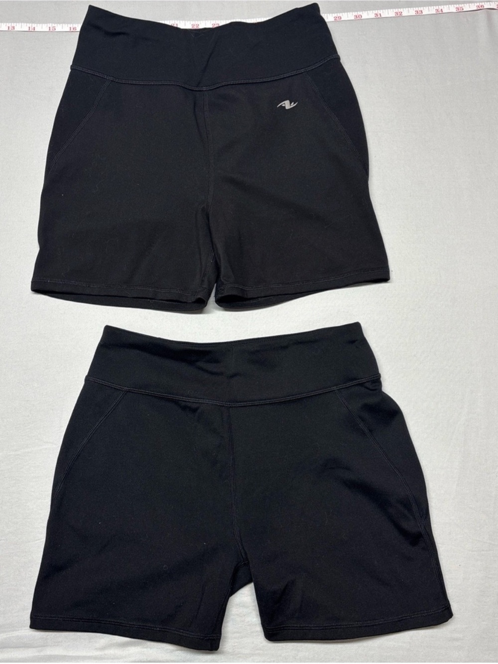 Athletic Works Black Women's Stretch Athletic Shorts - Pair